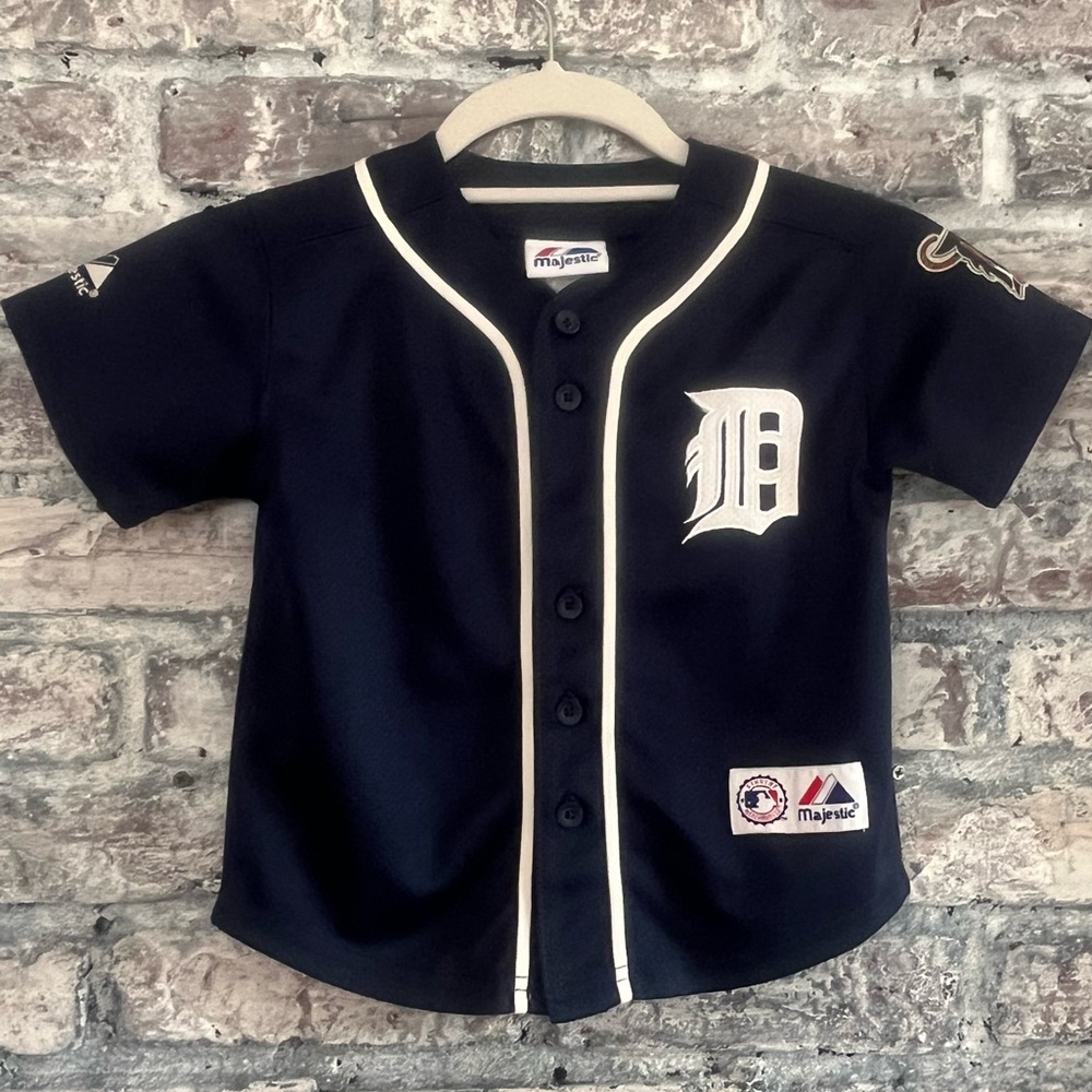 Majestic Kids Navy Blue Baseball Jersey